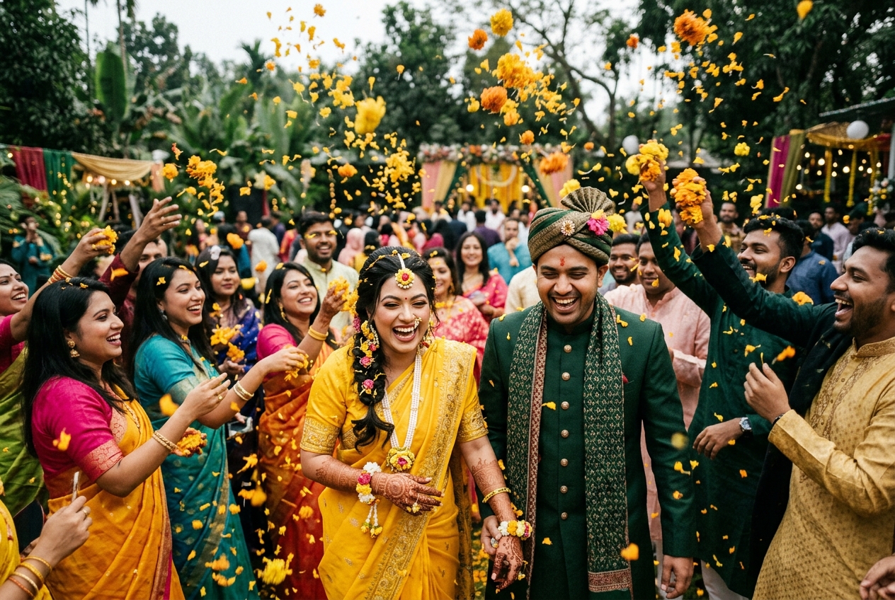 Gaye Holud marigold movement